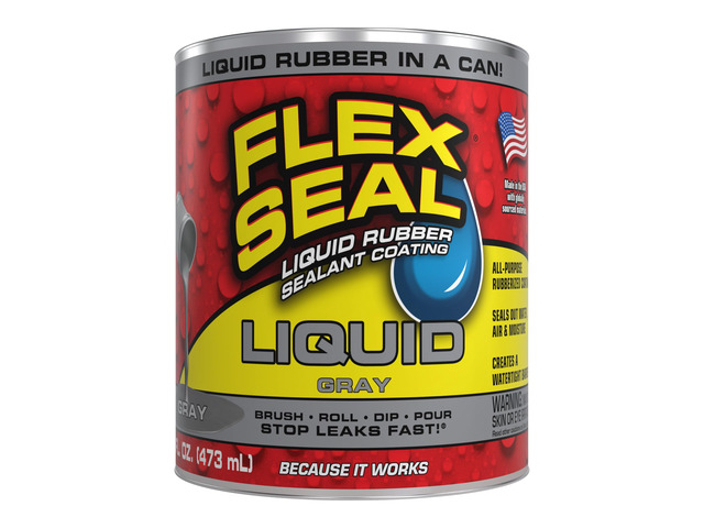 Rubber Sealant Coating, Waterproof, Gray, 16 oz Stops leaks fast, brush, roll, dip or pour on, UV resistant, prevents rust, corrosion, roof,...