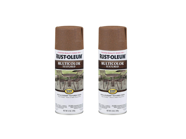 Stops Rust Multi-Color Textured Spray Paint, Rustic Umber Rust Resistant Indoor and Outdoor Beautiful Finish on Metal, Wood & More Comfort Tip Any...