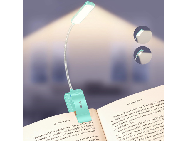 2026 Gen 2 Book Light for Reading- 30 Eye Caring Full Spectrum LED 5 Colors & 5 Brightness, Adjustable Wide/Narrow Beam, Upgrade 1500mAh...