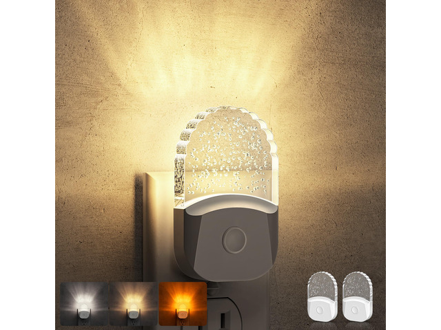 Night Lights Plug Into Wall [2 Pack] 3CCT LED Night Light Dusk to Dawn Sensor,Plug in Nightlight for Kids Bathroom Bedroom Nursery...