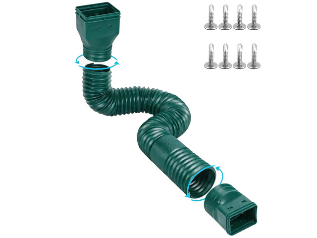 Rain Gutter Downspout Extensions, Downspout Extender for Rainwater Drainage Flexible, Down Spout Drain Extension Pipe and Extendable from 21 to 66...