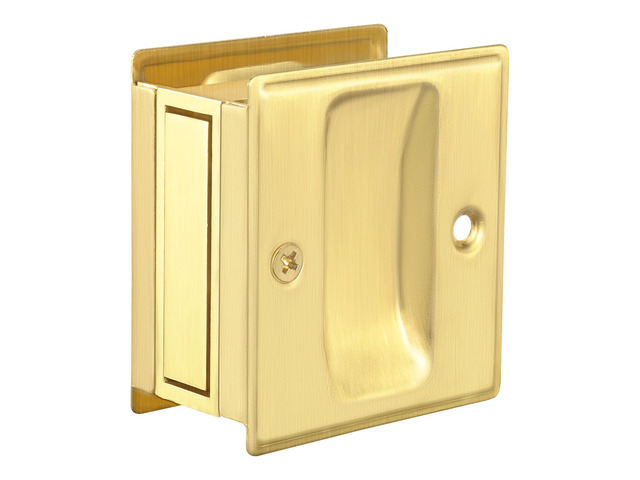 4 Pack Privacy Pocket Door Pull Without Switch Plate - Replace Old Or Damaged Passage Sliding Hardware No Lock Quickly and Easily, 2-3/4x2-1/2, for...