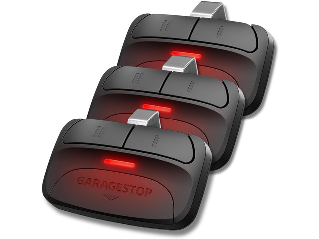 3X Universal Door Opener Remote 375LM KLIK1U 375UT Clicker 2-Button Replacement for Chamberlain LiftMaster Craftsman Genie Linear, Operates 2 Doors...