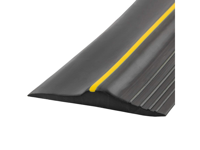 Garage Door Bottom Seal Strip, Weatherproof EPDM Rubber Threshold, Fits All Standard Doors, Easy for DIY Homeowners, No Adhesive (20Ft, Black)