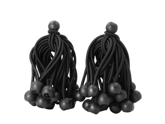 Small Ball Bungee Cords 4 inch with 0.8 inch Balls, 50-Piece