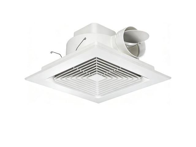 Bathroom Exhaust Fan 10' Panel Ultra Quiet without Light(8x8 Mount), 110CFM, 4' Duct for Bathroom/Garage/Home