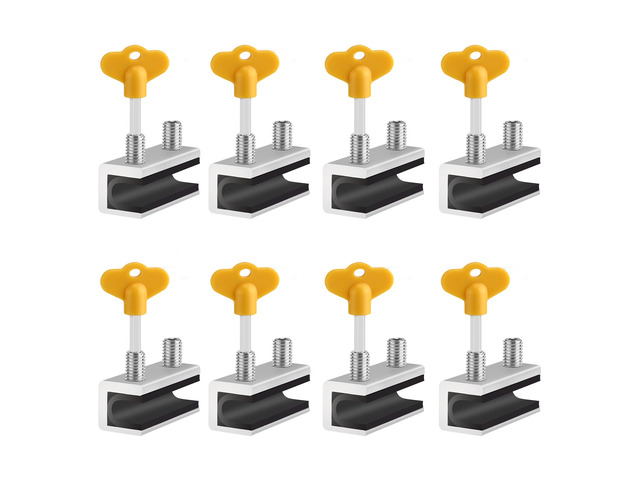 Window Locks, 8 Sets Sliding Security Window Lock with Key for Vertical & Horizontal Sliding Windows & Sliding Doors, Adjustable Window Locks...