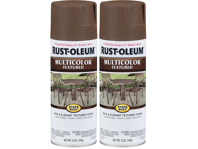 223523 Stops Rust Multi-Color Textured Spray Paint, 12 Ounce, Autumn Brown,Count 1(Pack of 2)