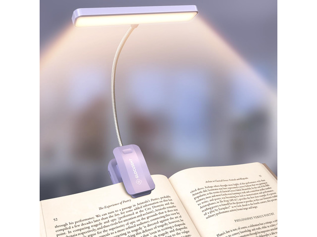 26 LED Reading Lights for Books in Bed, Ideal Gifts for Reader Rechargeable Book Light, Eye Caring 5 Amber Colors Stepless Dimming, Travel...