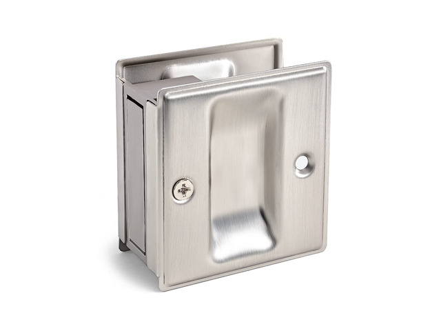 4 Pack Privacy Pocket Door Pull Without Switch Plate - Replace Old Or Damaged Passage Sliding Door Pull No Lock Quickly and Easily, 2-3/4x2-1/2,...