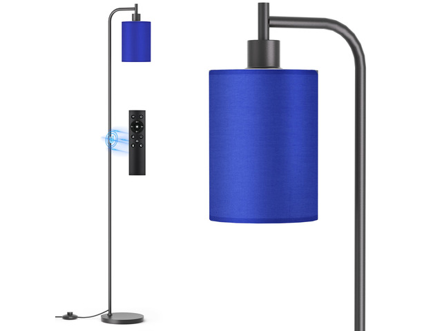 Floor Lamp with Linen Shade, Dimmable Tall Standing Lamp with Remote Control & 3 Color Temperatures, Modern Floor Lamps for Living Room Bedroom...