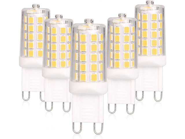 G9 LED Bulb Dimmable 4W 4000K Neutral White 5 Pack Replacement 40W G9 Halogen Light Bulb T4 Bi-pin Base 450LM Ceramic Base Great for Office,...