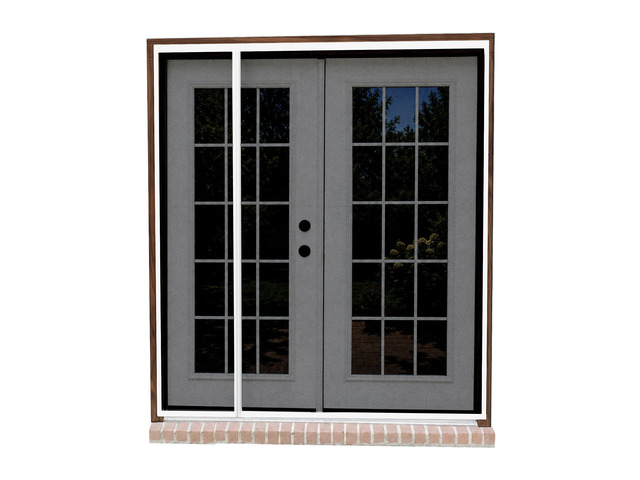 Magnetic Screen Door for French & Sliding Door, 72' x 80' White Trim, Black Mesh, Heavy Duty Fiberglass, Self Closing Magnetic Seal, Pet & Kid...