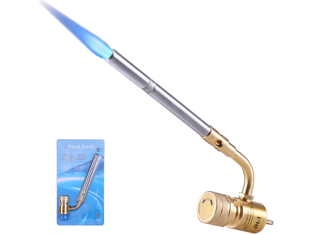 360Â° Swivel Propane Torch Head, Adjustable for Soldering and Brazing High-temp stainless steel burner tube with CGA600 brass connector for MAPP...