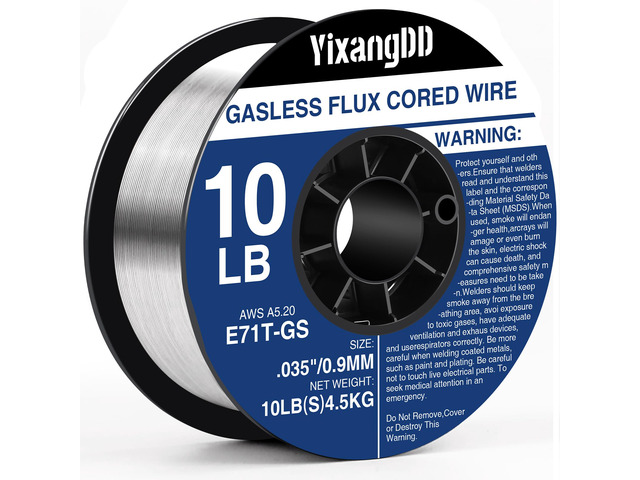 1 Pack 035 Flux Core Welding Wire, E71T-GS Mig Welding Wire Gasless Mild Carbon Steel Mig Welding Wire, 10 Lb Flux Core Wire Compatible with Most...