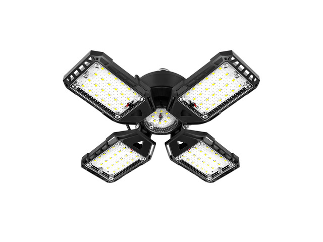 LED Garage Lights 1 Pack -120W, 12000LM 6500K Led Shop Light with 4+1 Deformable Panels, Basement Barn Light Garages Ceiling Lights, E26/E27 for...