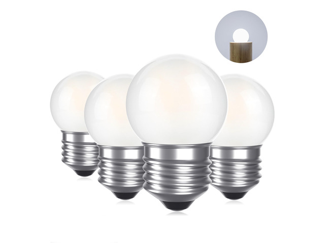 G40 1.5w Dim Led Bulb Equal 15 Watt Light Bulbs Bright White 6000k Standard E26 Base Frosted Glass for Home Decorative, Fridge Freezer Lamp,String...