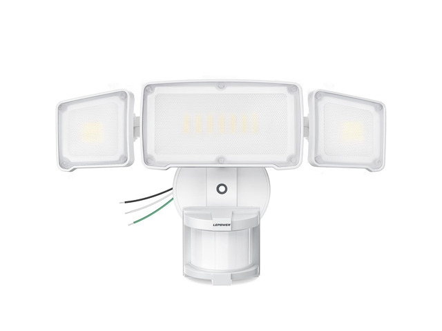 LED Security Light Motion Sensor Outdoor Lights, Bright 38W 4200LM 72 FT Range, IP65, Easy to Install, 180° Motion Sensor, 5500K, 3 Head Detected...