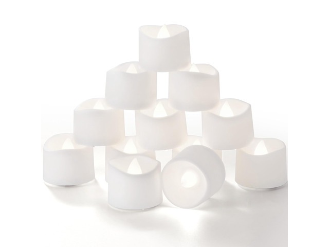 12-Pack Battery Tea Lights with Timer Built in, Auto-On 6H Daily Flickering Flameless LED Tealight Votive Candles for Candle Holders, Christmas...