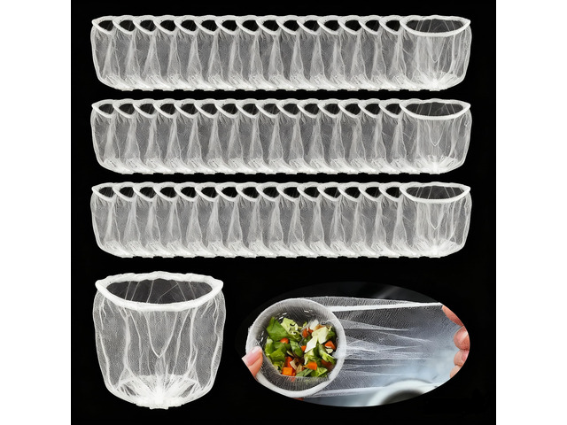Hoypeyfiy 500Pcs Disposable Mesh Sink Strainer Filter Bags Anti Clogging Elastic for Collecting Kitchen Food Waste Garbage Fits Most Sizes