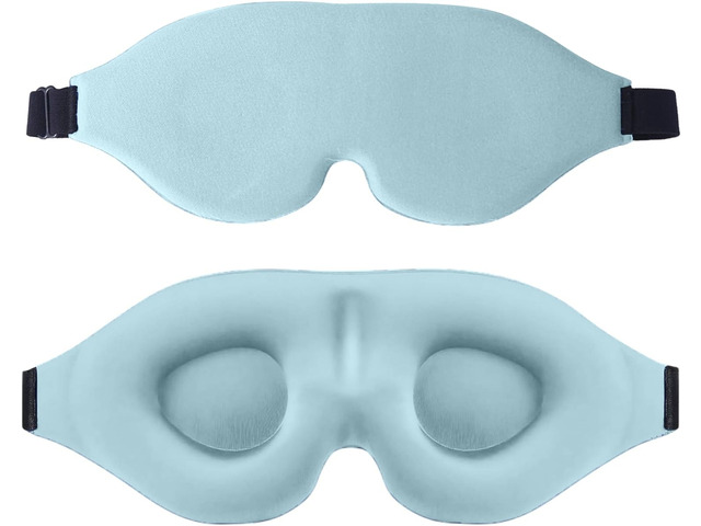 Eye Mask for Sleeping, Sleep Mask for Side Sleeper, Light Blocking 3D Sleeping Eye Mask for Women and Men, Zero Pressure Soft Breathable Eye Cover...