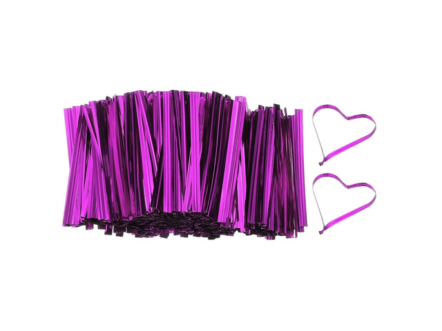 Bag Twist Ties 2 Inch, 800 Pcs Metallic Bread Ties for Treat Plastic Bags Gift Wrapping Candy Coffee Bag Plant Party Cake Favor, Purple
