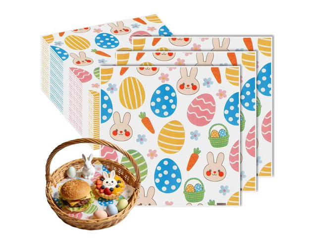 100Pcs Wax Paper Sheets 7x7 Inch, 45gsm Grease Proof Deli Paper, Food Basket Liners & Sandwich Wrapping Paper for Burger, Cookies, Fries, Party &...
