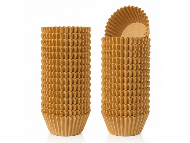 500 Count Natural Non-stick Mini Cupcake Liners, Food-grade Parchment Muffin Liners, Greaseproof Baking Cups for Cupcakes, Muffins and Nuts