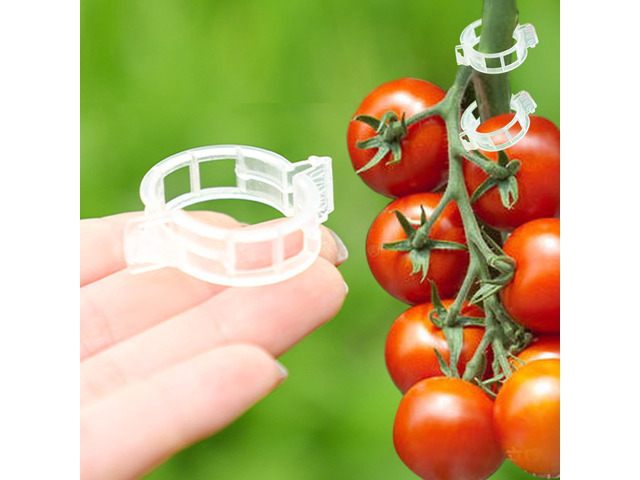 120pcs White Plant Support Clips - Tomato Clips for String Trellis, Grape Vine Clips for Garden Netting Climbing Plants, Secured Plastic Plant Clip...
