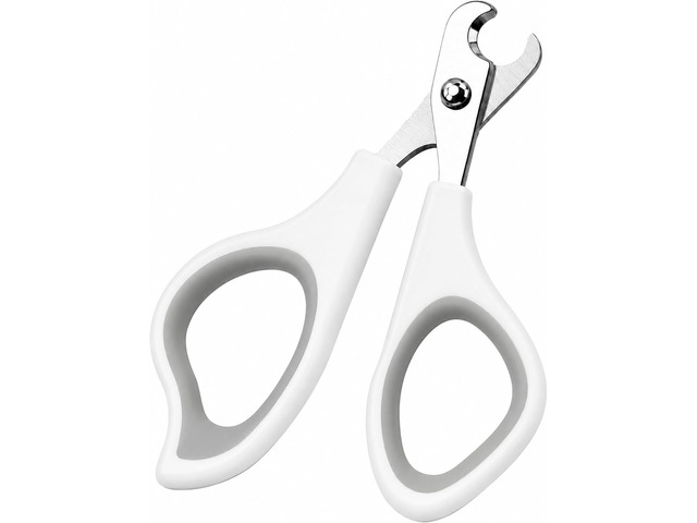 Pet Nail Clippers for Dogs and Cats - Professional Stainless Steel Dog Nail Trimmer, Handles Made from Recycled Ocean-Bound Plastic,Color Gray