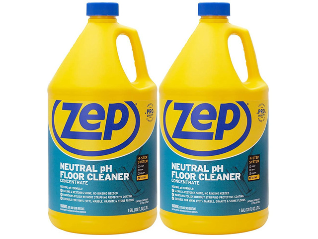 Neutral PH Industrial Floor Cleaner - 1 Gallon - ZUNEUT128 - Concentrated Pro Trusted All-Purpose Floor Cleaner (Pack of 2)
