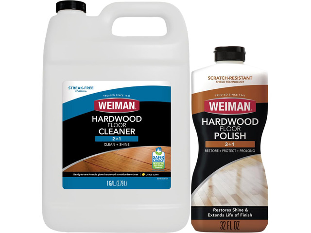Hardwood Floor Cleaner and Polish - Cleans Vinyl Tile, Solid, Laminate, Natural Shine, No Residue, Removes Scratches, Leaves Protective Layer, 1...