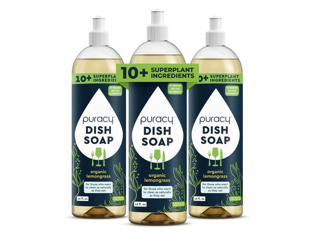 Natural Dish Soap Packs - Skin-Softening Plant-Based Dishwashing Soap, Non-Toxic Dish Soap, Organic Liquid Dishwashing Detergent Soap (Organic...