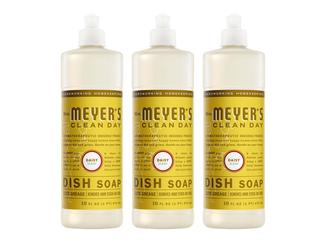 CLEAN DAY Liquid Dish Soap, Daisy, 16 fl oz, 3 Pack Cuts Through Grease, Removes 48-Hour Stuck on Food, Cruelty Free, Made with Essential Oils and...