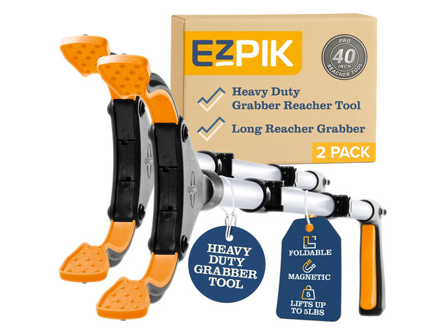 Pro 40' Extended Grabber Reacher Tool for Elderly, Trash Hand Grabber Pickup Sticks for Seniors, Extension Gripper Claw Pickup Tool, Hand Extension...