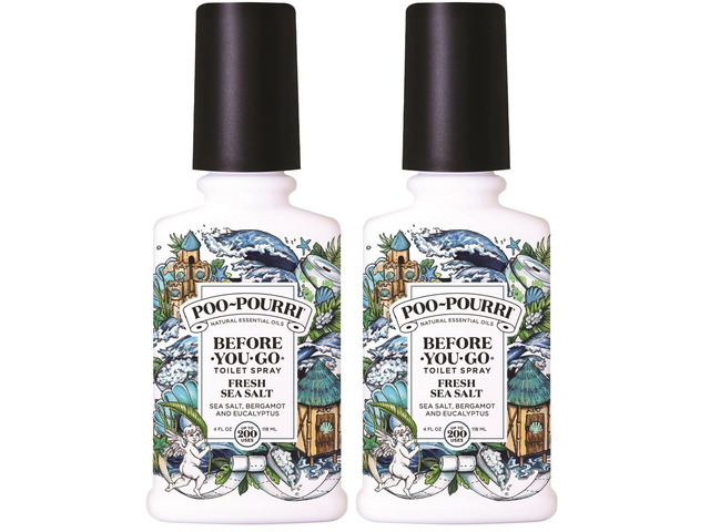 Before-You-Go Toilet Spray,Fresh Sea Salt,4 Fl Oz,Up to 200 Uses,Bathroom Odor Deodorizer,Plant-Based with Essential Oils,for Home or Work,Sea...