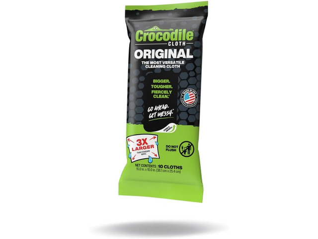 Industrial Hand & Tool Cleaning Wipes - Heavy-Duty 10' x 15' Size Multi-Surface Cleaning Wipes, 10 Count Per Package. Water Based Solution with...