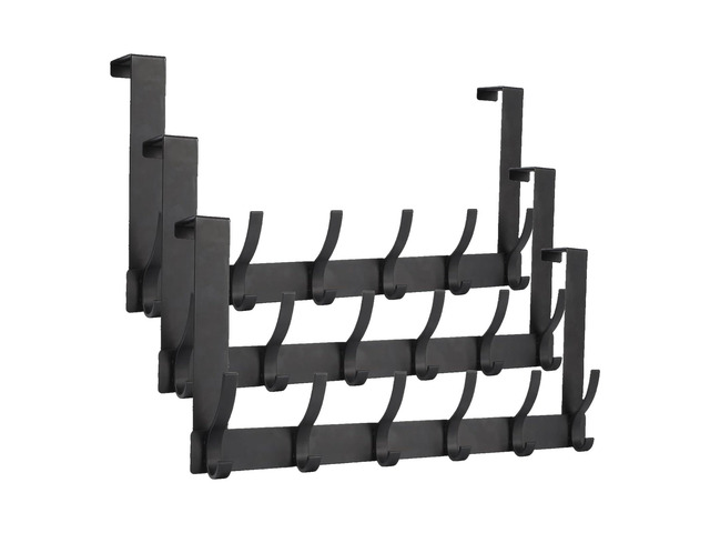 Over The Door Hooks, Door Hanger Hooks for Hanging, Towel Racks for Bathroom with 12 Coat Hook, Coat Rack College Dorm Essentials Bathroom...
