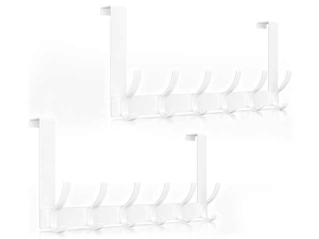 Over The Door Hooks, Door Hanger Hooks for Hanging, Over The Doors Towel Racks for Bathroom with 12 Coat Hook, Coat Rack Bathroom Accessories2...