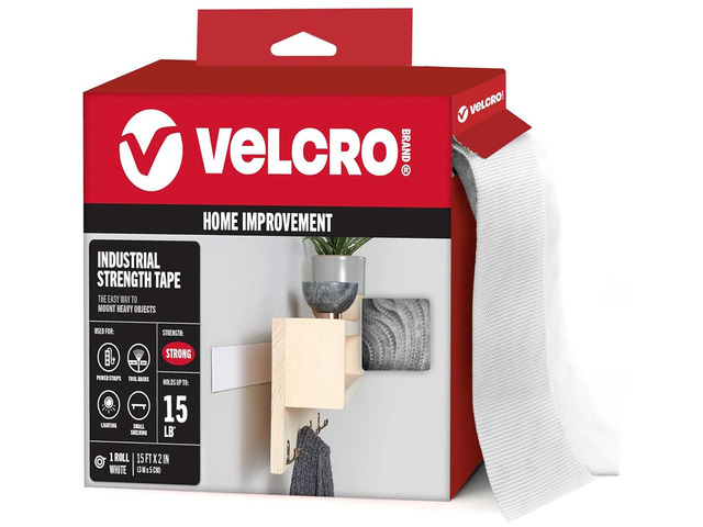 90198 Industrial Strength Indoor & Outdoor Use Superior Holding Power on Smooth Surfaces Size 15ft x 2in Tape, White - Pack of 1