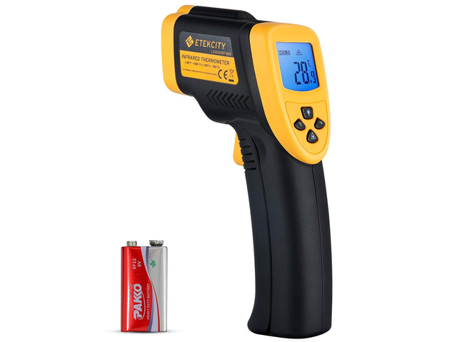 Infrared Thermometer Laser Temperature Gun, -58~1382, D:S 16:1 Long-Range Measurement, Pizza Oven, Griddle, BBQ, Engine, Pool, Non-Contact,...