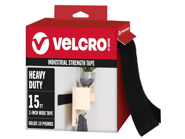 Heavy Duty Tape with Adhesive, Black, 15 Ft x 2 in Roll Industrial Strength Mounting Tape, Holds Up To 10 Lb, Cut Strips To Length, Strong Hold For...