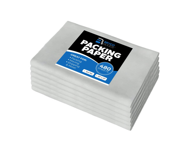 Packing Paper Sheets for Moving 480 Sheets 27' x 17' 15lb Made in USA Newsprint Paper Must Have in Your Moving Supplies