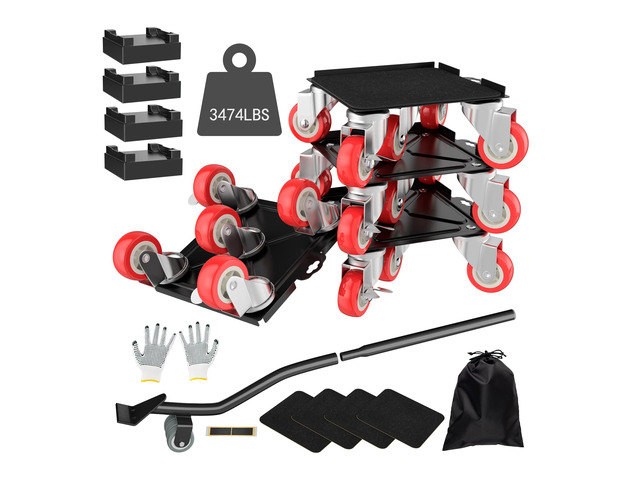 Furniture Dolly,Furniture Movers with 5 Wheels,Carbon Steel Panel Heavy Duty Dolly,Maximum Load 3474LBS,Furniture Lifter with 5 360° Rotatable...
