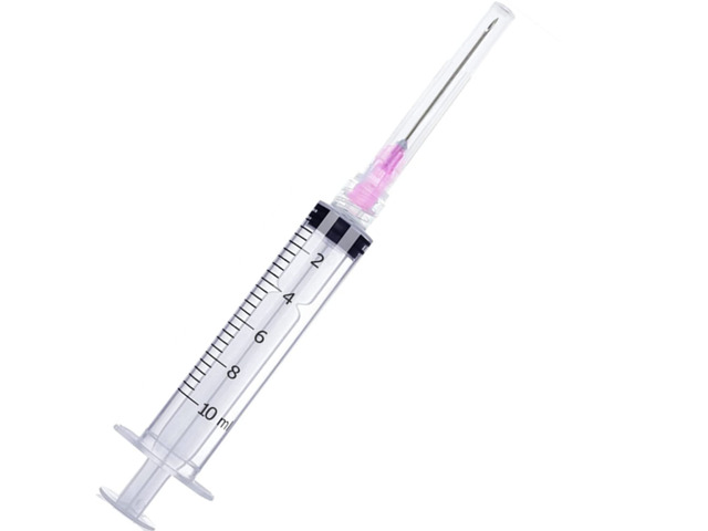 100 Pack Disposable 10ml/cc Lab Syringes with 18Ga 1 Inch Needle Luer Lock, Individually Sealed Packed