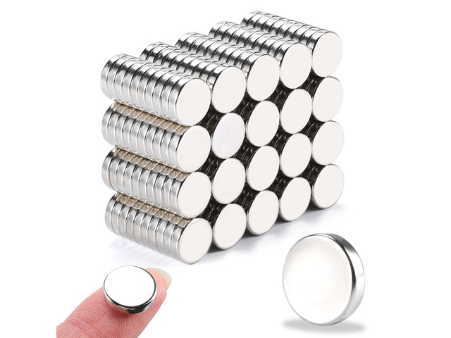 200Pcs Small Refrigerator Magnets, 12x3mm Round Rare Earth Magnet Mini Tiny Neodymium Strong Magnets for Refrigerator, DIY, Crafts, Kitchen and Office