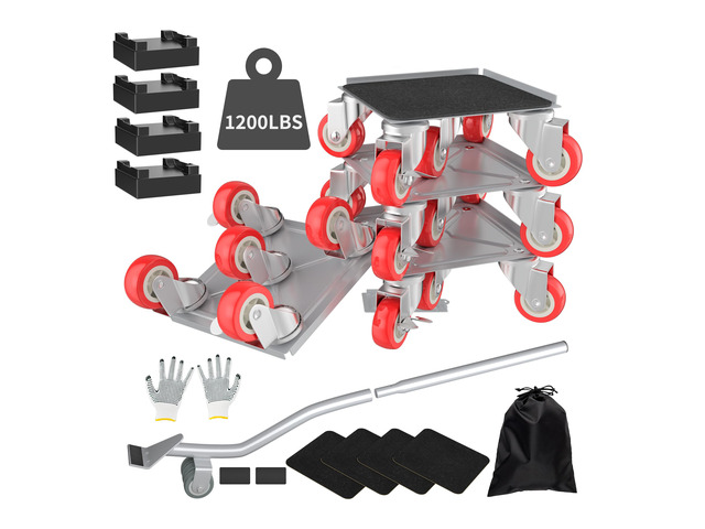 Furniture Dolly,Furniture Movers with 5 Wheels,Carbon Steel Panel Heavy Duty Dolly,Maximum Load 1800LBS,Furniture Lifter with 5 360° Rotatable...