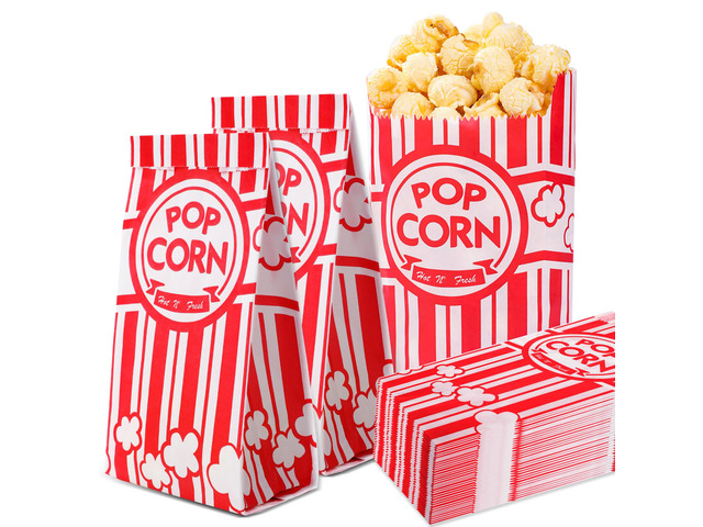 Paper Popcorn Bags,200 Pack 1oz Popcorn Bags Individual Servings Popcorn Bag Bulk for Popcorn Machine,Movie Nights Pop Corn Bags