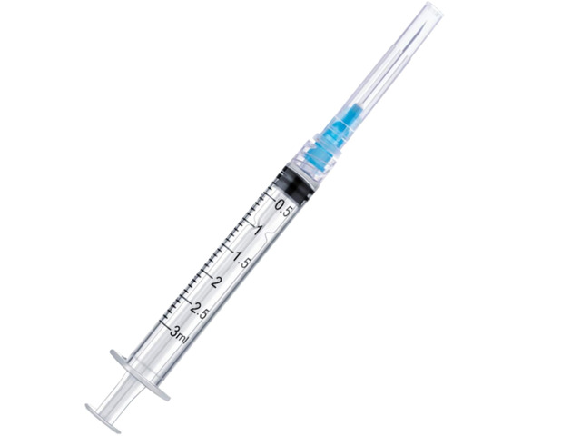 100 Pack Disposable 3ml/cc Lab Syringes with 23Ga 1 Inch Needle Luer Lock, Individually Sealed Packed