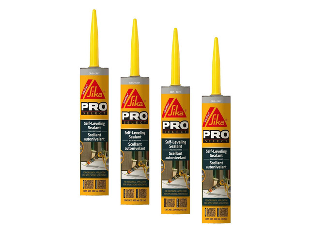 flex Self Leveling Polyurethane Sealant, Gray Accelerated Curing For Concrete Joints Horizontal Application 10.1 fl oz (4-Pack)